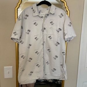 American Eagle Button Down Shirt with Palm Trees